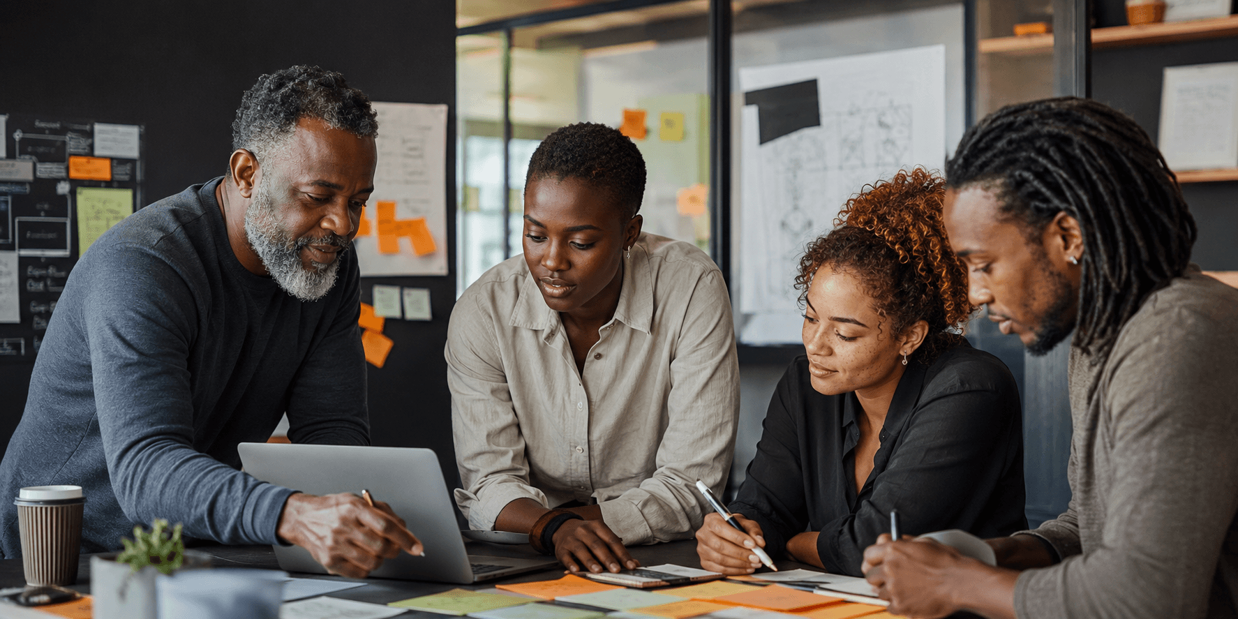Founders collaborating during an innovation workshop